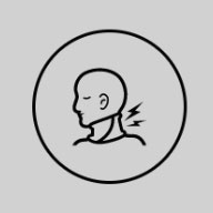 An illustration of a man's head in a circle.