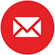 Un icono de correo electrónico en un círculo rojo.