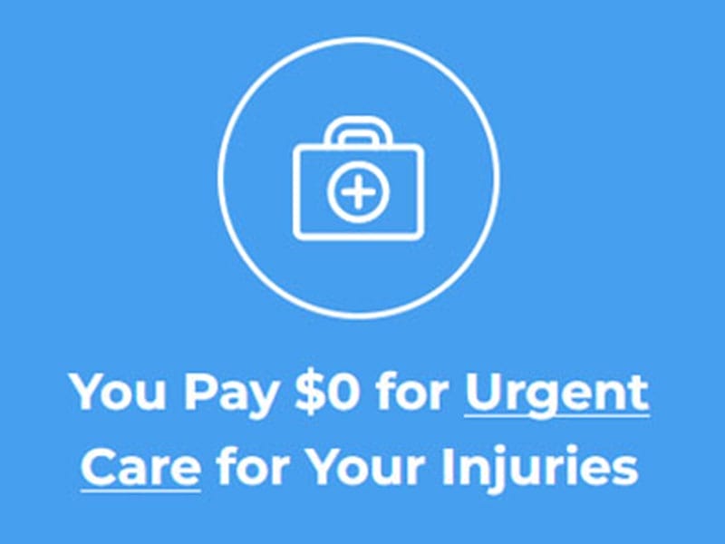 You pay $0 for urgent care for your injuries.